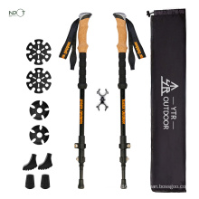 NPOT 2021 best rated retractable hiking poles ollapsible hiking staff